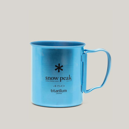 SNOW PEAK TITANIUM DOUBLE WALL CUP 450 - BLUE