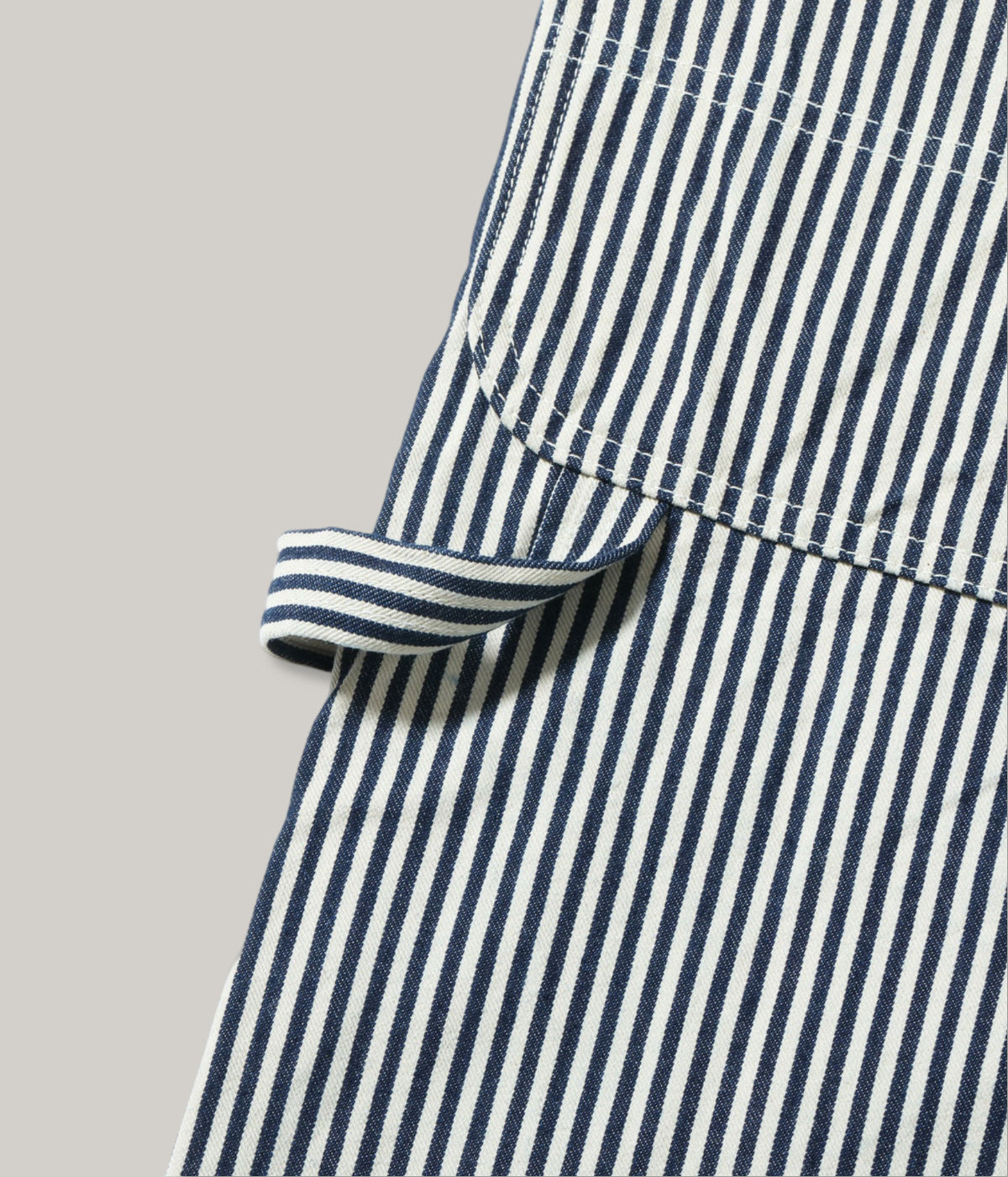 SUGAR CANE HICKORY STRIPE WORK PANT - NAVY BLUE