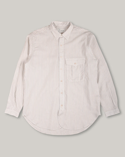1ST PAT-RN TIPO 9 OFFICER SHIRT - INTERPLAY STRIPES - BLEACHED BRONZE