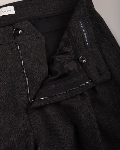 1ST PAT-RN ALLEN TROUSER - COMPACT HERRINGBONE - ANTHRACITE