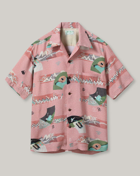 SUN SURF SPECIAL EDITION “SANKIN KOTAI" SHIRT - PINK