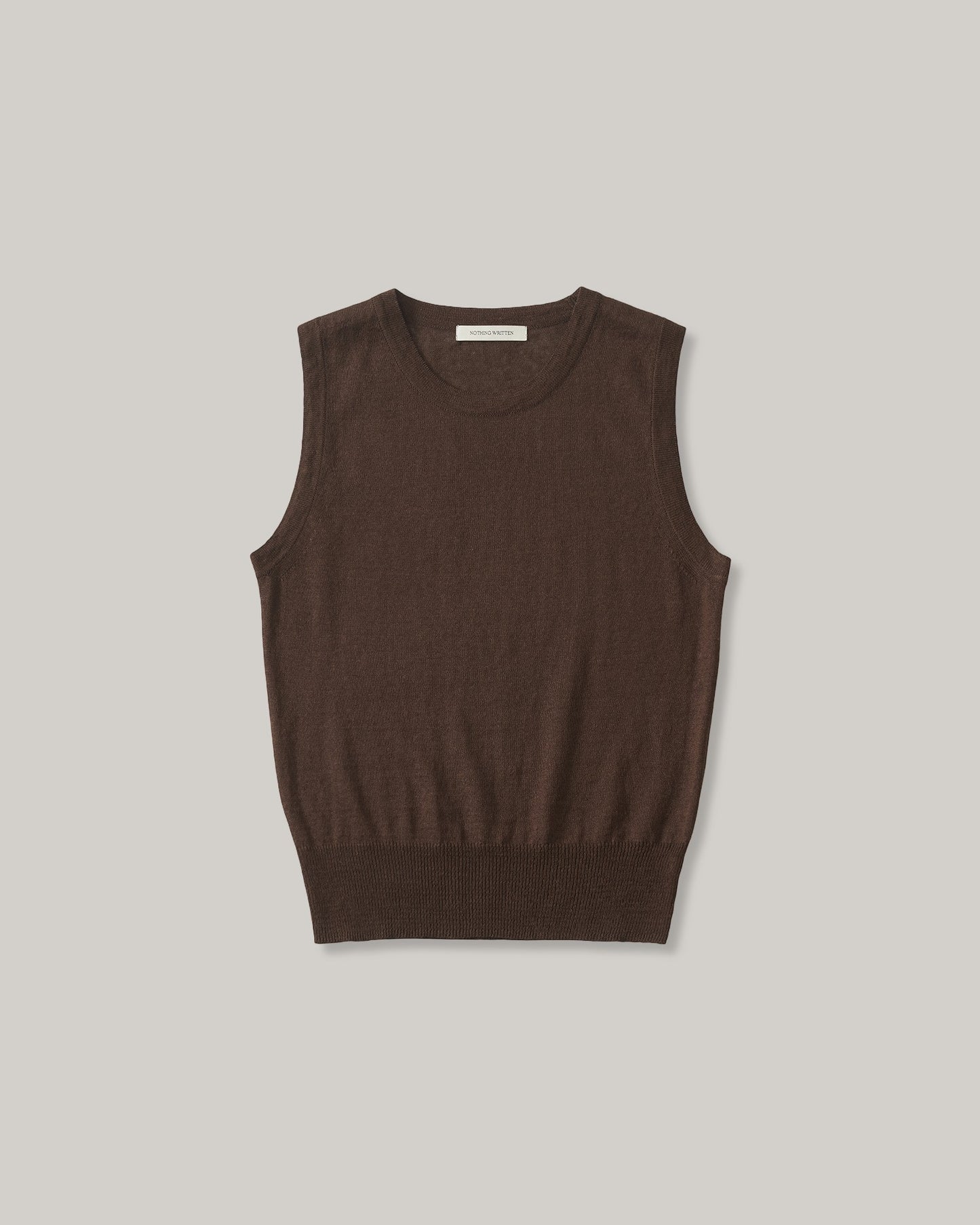 NOTHNG WRITTEN ROLA LINEN SLEEVELESS - BROWN