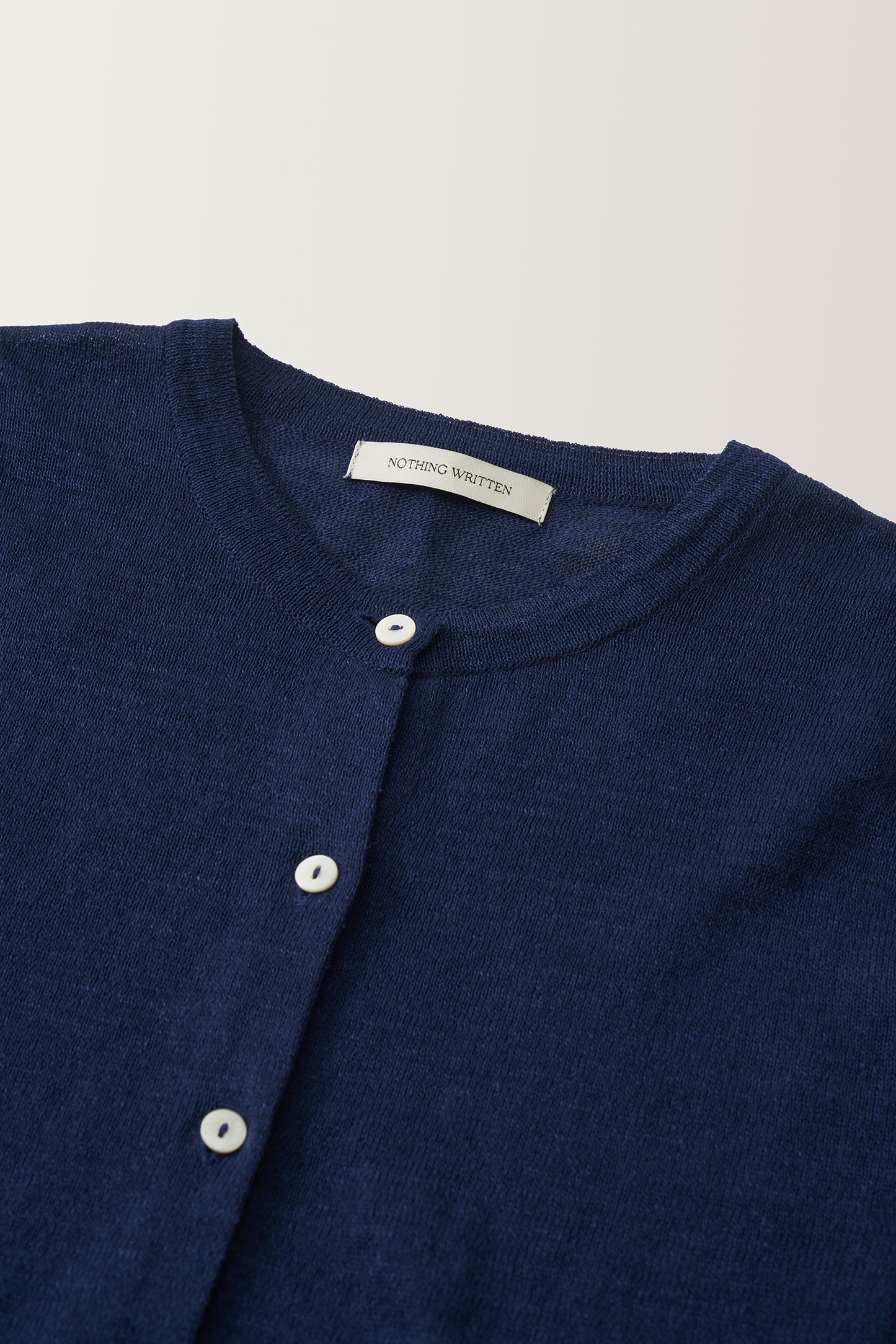 NOTHING WRITTEN ROLA LINEN CARDIGAN - NAVY