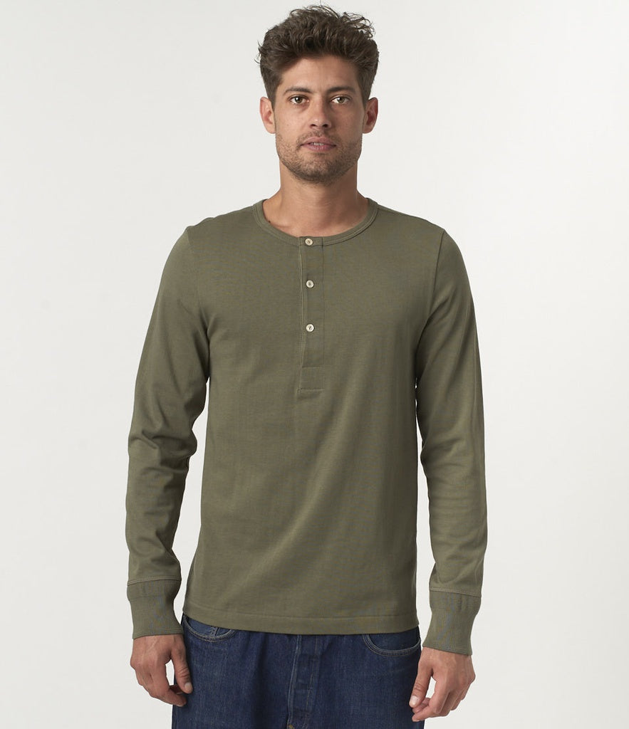 MERZ B SCHWANEN HENLEY SHIRT 206 - ARMY