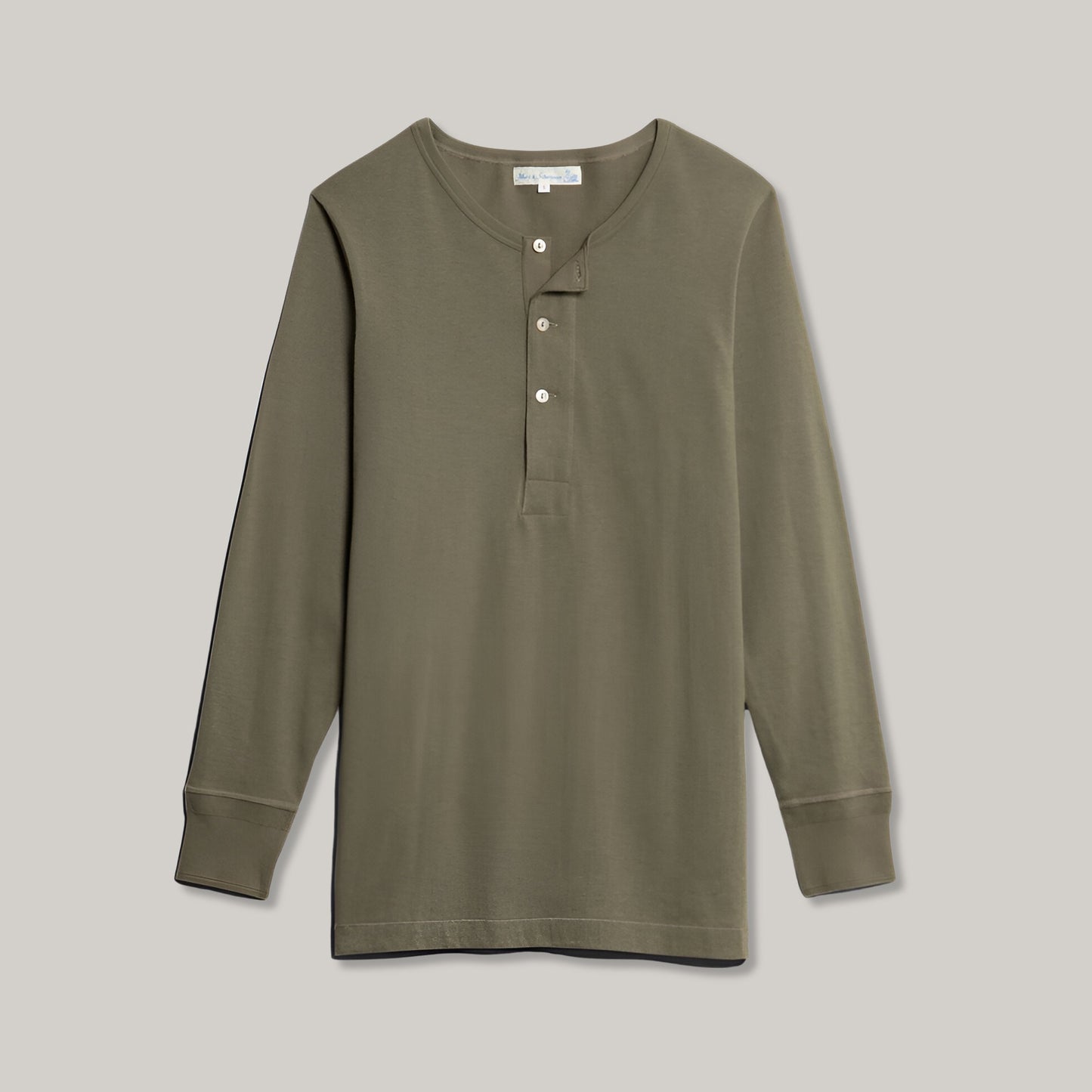 MERZ B SCHWANEN HENLEY SHIRT 206 - ARMY