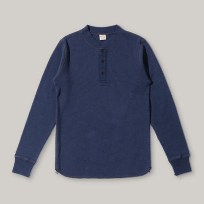 BUZZ RICKSON HENLEY NECK THERMAL - NAVY