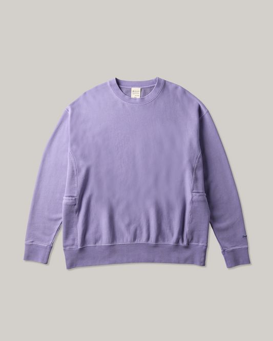 SNOW PEAK GARMENT DYED PULLOVER - LIGHT PURPLE