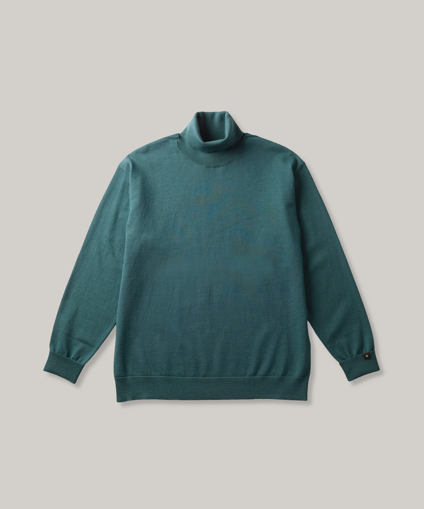 SNOW PEAK WASHABLE WOOL TURTLENECK KNIT - GREEN