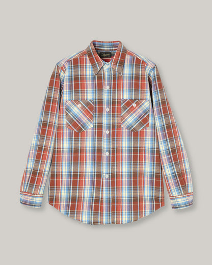 STEVENSON OVERALL CO. UNION SPEC SHIRT - FADED RED MIX