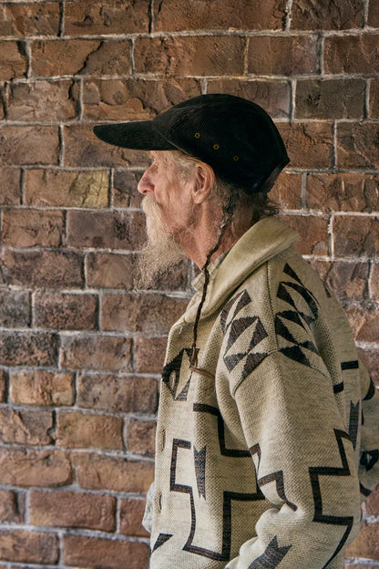 NIGEL CABOURN MAINLINE LOW CAP - 8W CORDUROY - DARK BROWN