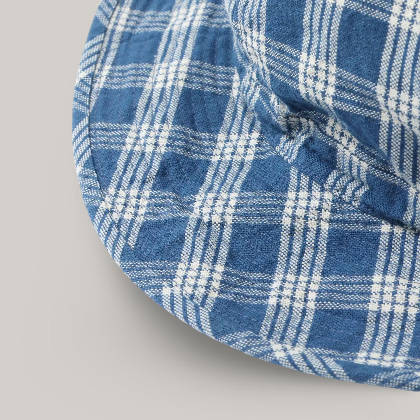 SUN SURF - OAHU GARMENT 10oz. PALAKA CHECK HAT - BLUE/ WHITE