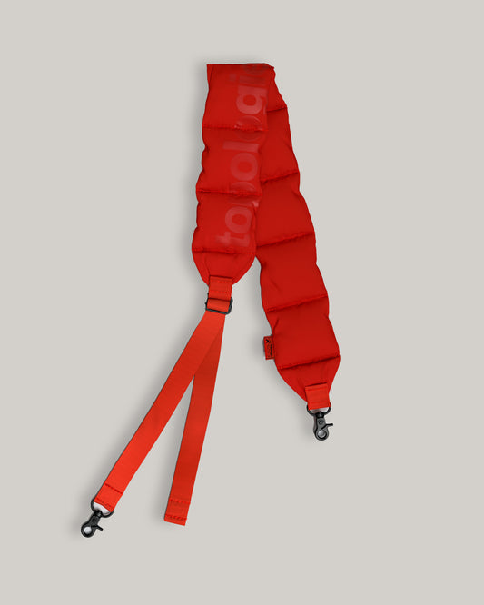 TOPOLOGIE PUFFER STRAP RED TECH SATEEN