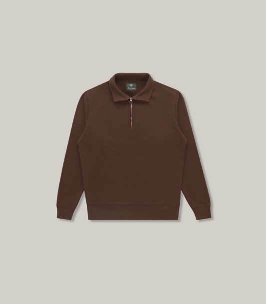 KNICKERBOCKER 50's QUARTER ZIP - BROWN