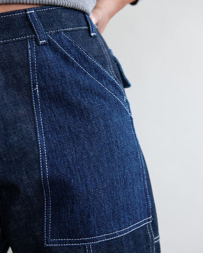 GOOD 'OL WHATS-HER-FACE by W'MENSWEAR FREEDOM FATIGUE TROUSER - DENIM