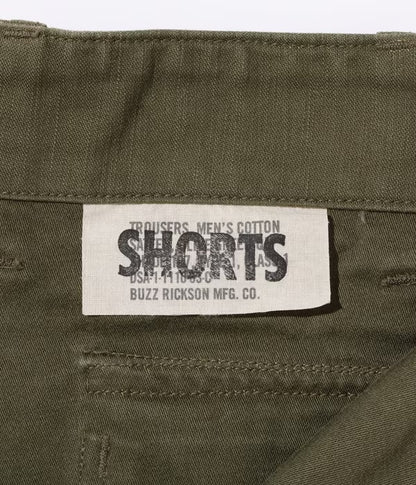 BUZZ RICKSON TYPE 1 SHORTS - OLIVE GREEN SATEEN