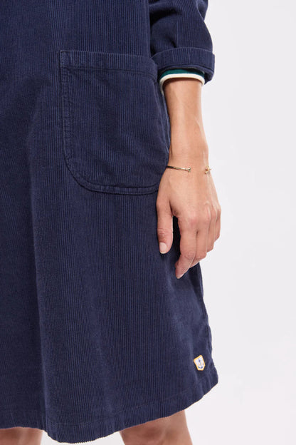 ARMOR LUX LADIES CORDUROY TUNIC DRESS - DARK SEAL