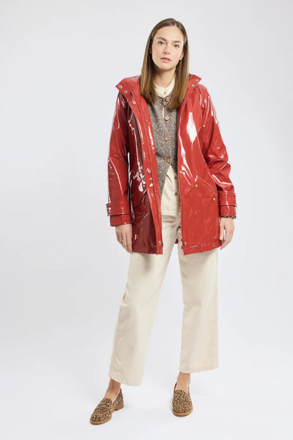 ARMOR LUX LADIES SHINY RAIN JACKET - PASSATA