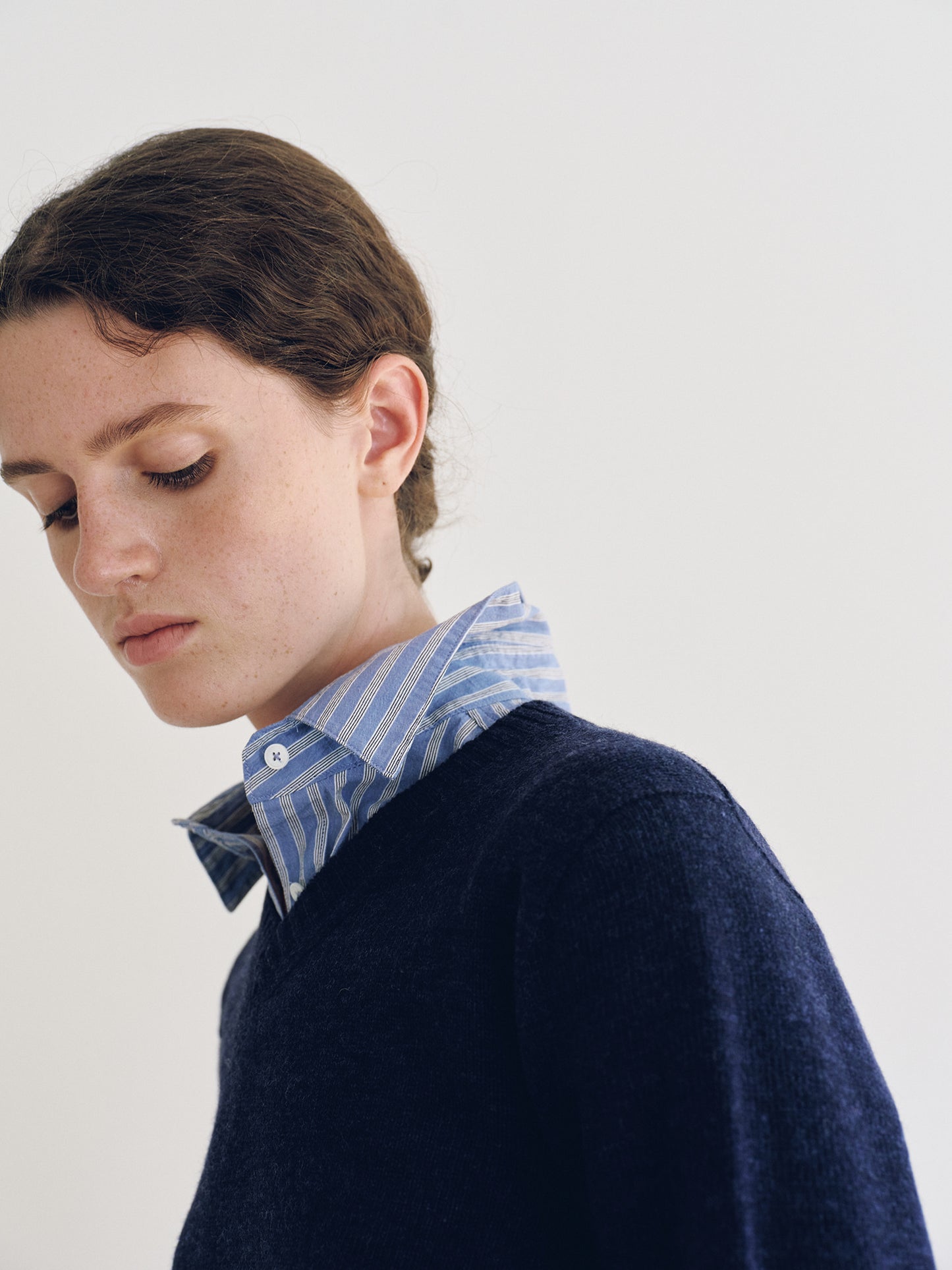 NOTHING WRITTEN METIS COTTON SHIRT - BLUE STRIPE