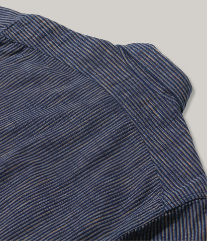 SUGAR CANE FICTION ROMANCE 6.2oz. INDIGO STRIPE WORK SHIRT