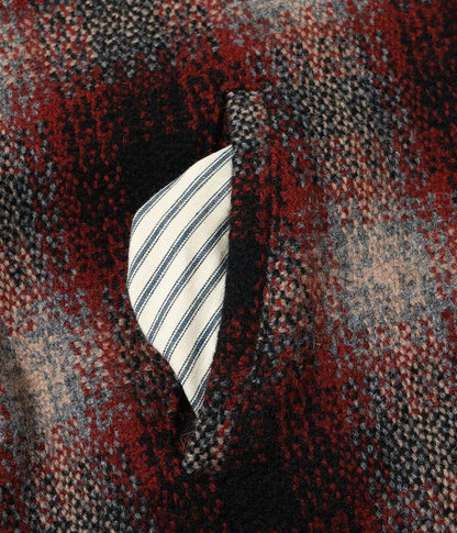 SUGAR CANE FICTION ROMANCE 24.75oz. WOOL PLAID SPORTS JACKET - RED
