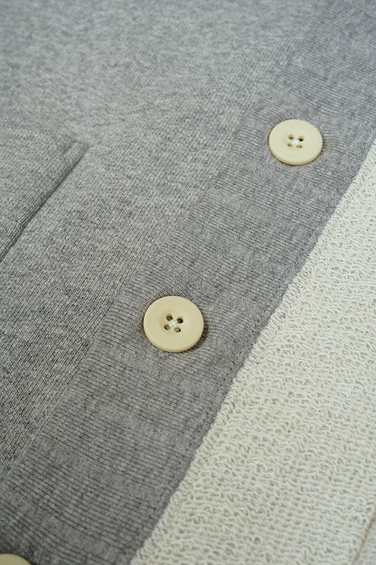 NIGEL CABOURN WOMEN'S BIG WAFFLE CARDIGAN - SAX