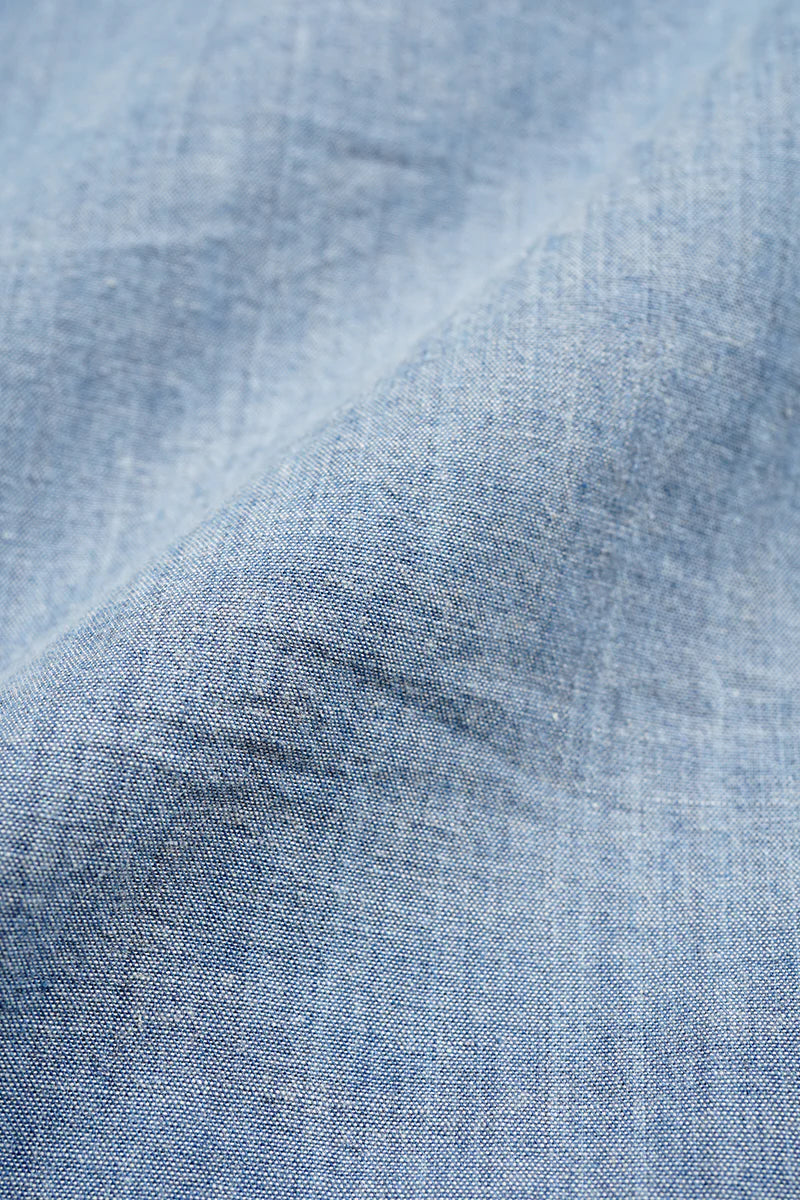 NIGEL CABOURN MAINLINE US NAVY SHIRT - HANK DYEINIG INDIGO