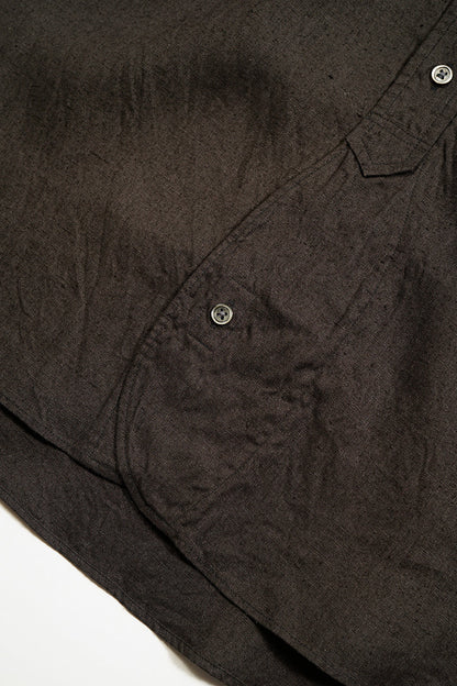 NIGEL CABOURN MAINLINE BRITISH OFFICER SHIRT HEMPHORSE CLOTH - CHARCOAL GREY MKII
