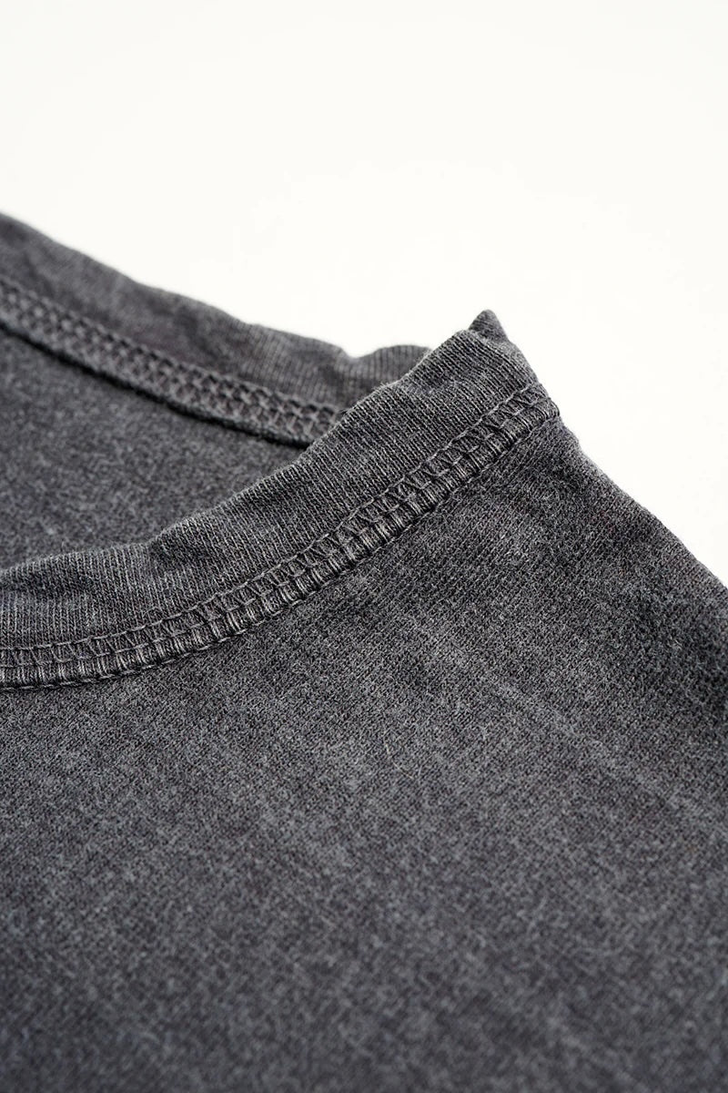 NIGEL CABOURN MAINLINE 40's USMC LONG SLEEVE PIGMENT TEE - DARK NAVY