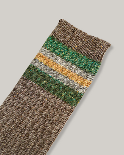 NIGEL CABOURN BORDER SOCKS - BROWN