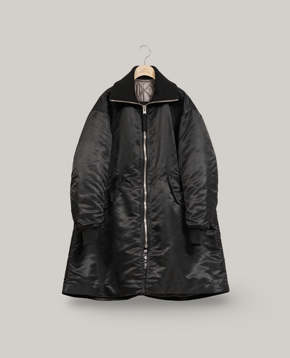 NIGEL CABOURN MAINLINE WOMENS MODIFIED REVERSIBLE COAT - BLACK