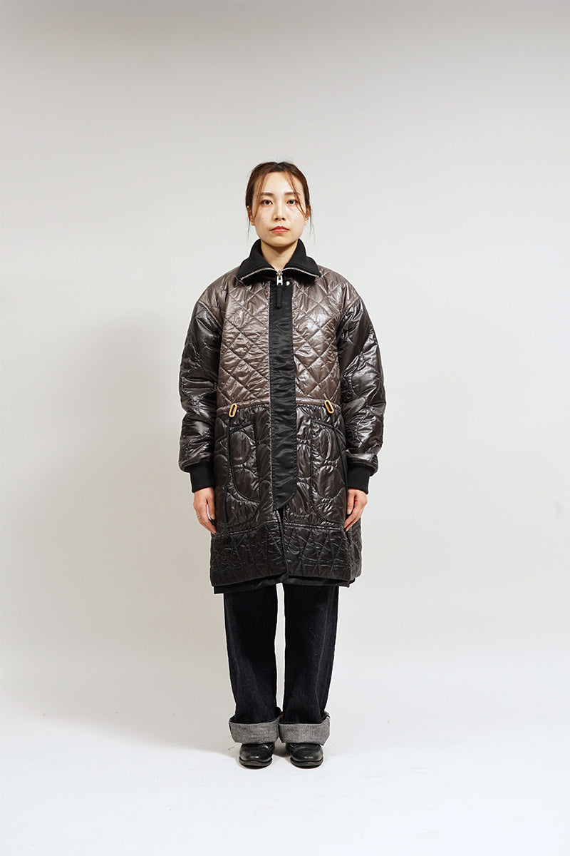 NIGEL CABOURN MAINLINE WOMENS MODIFIED REVERSIBLE COAT - BLACK