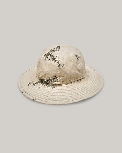 NIGEL CABOURN MAINLINE 40's HAT - FADE CAMO - IVORY