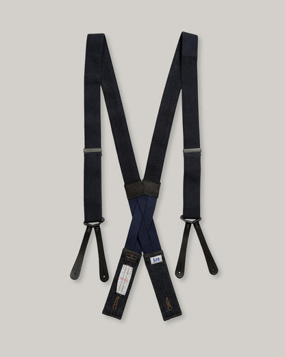 LEE x NIGEL CABOURN OX'ED SILVER -  FILED WORKER SUSPENDER - INDIGO