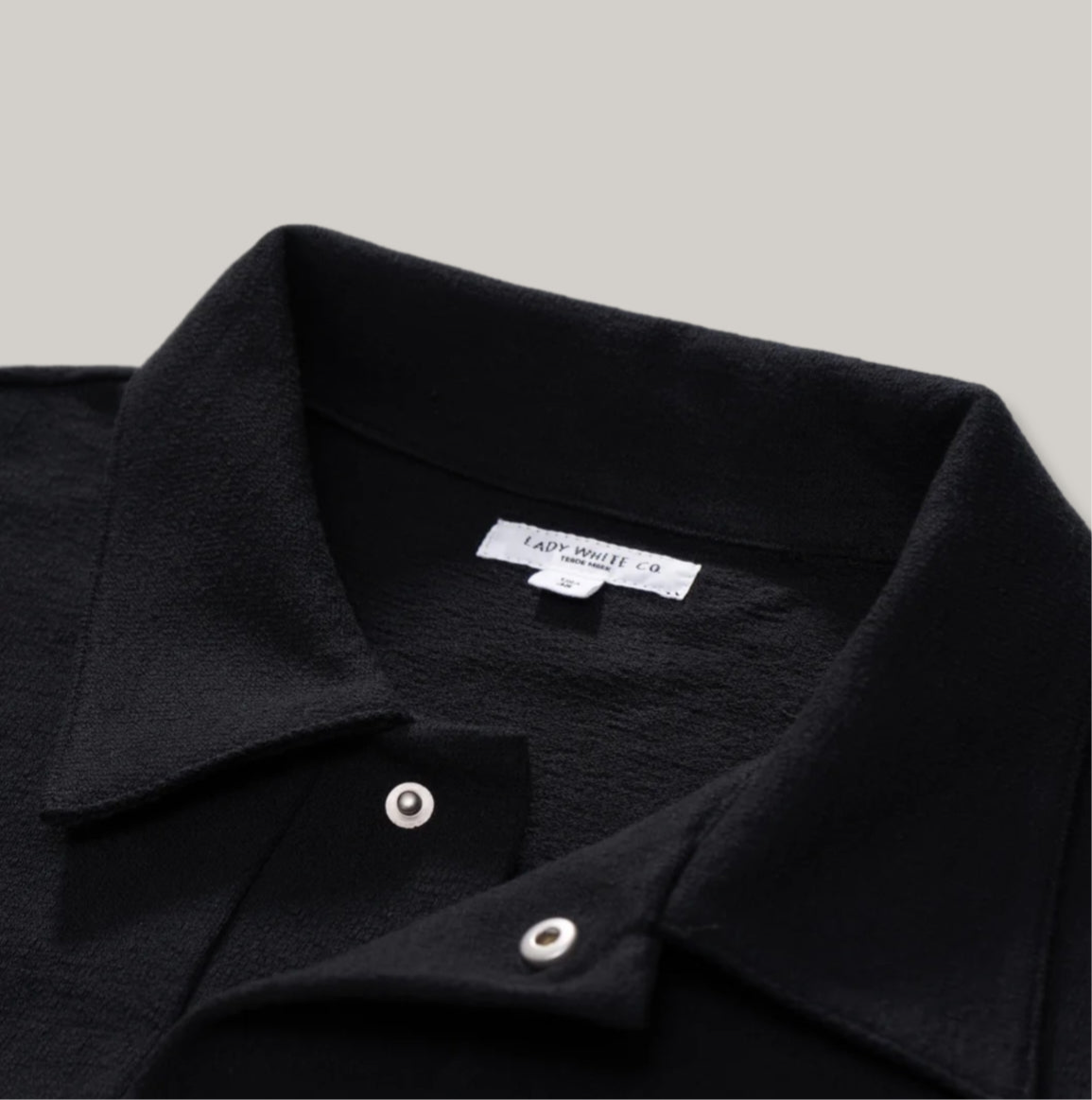 LADY WHITE CO. TEXTURED RICHMOND POLO - TIRE BLACK