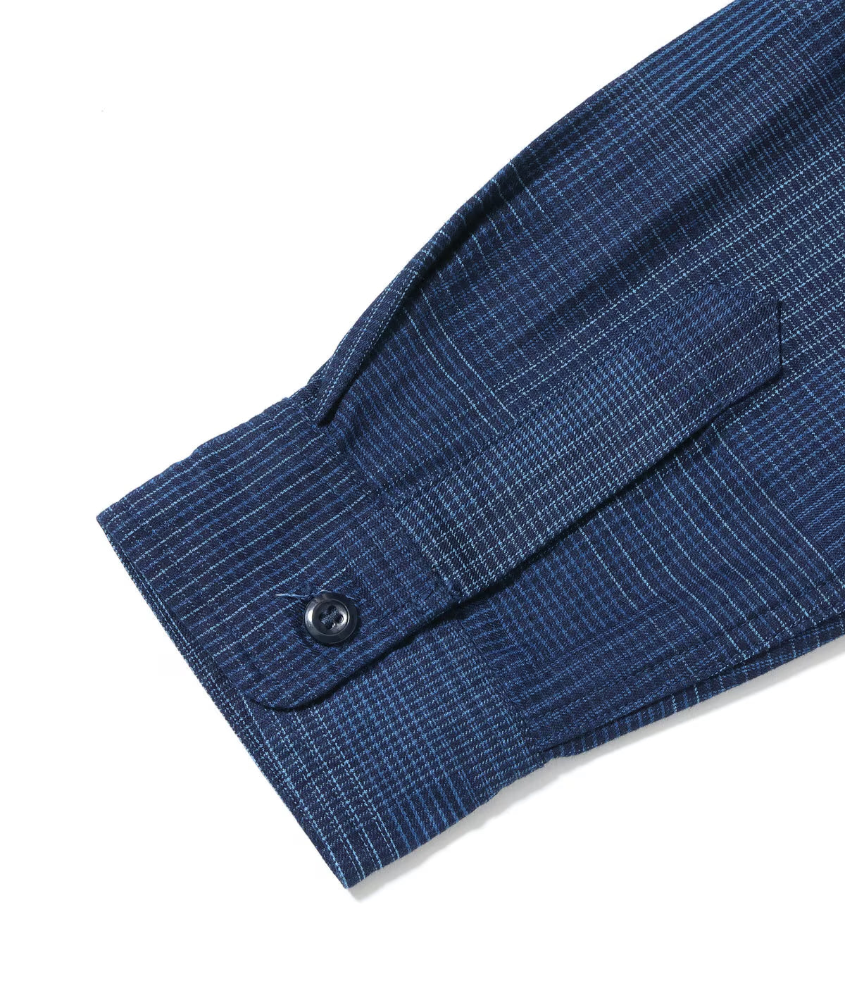 SUGAR CANE INDIGO PATCHWORK WORK SHIRT -  DARK INDIGO