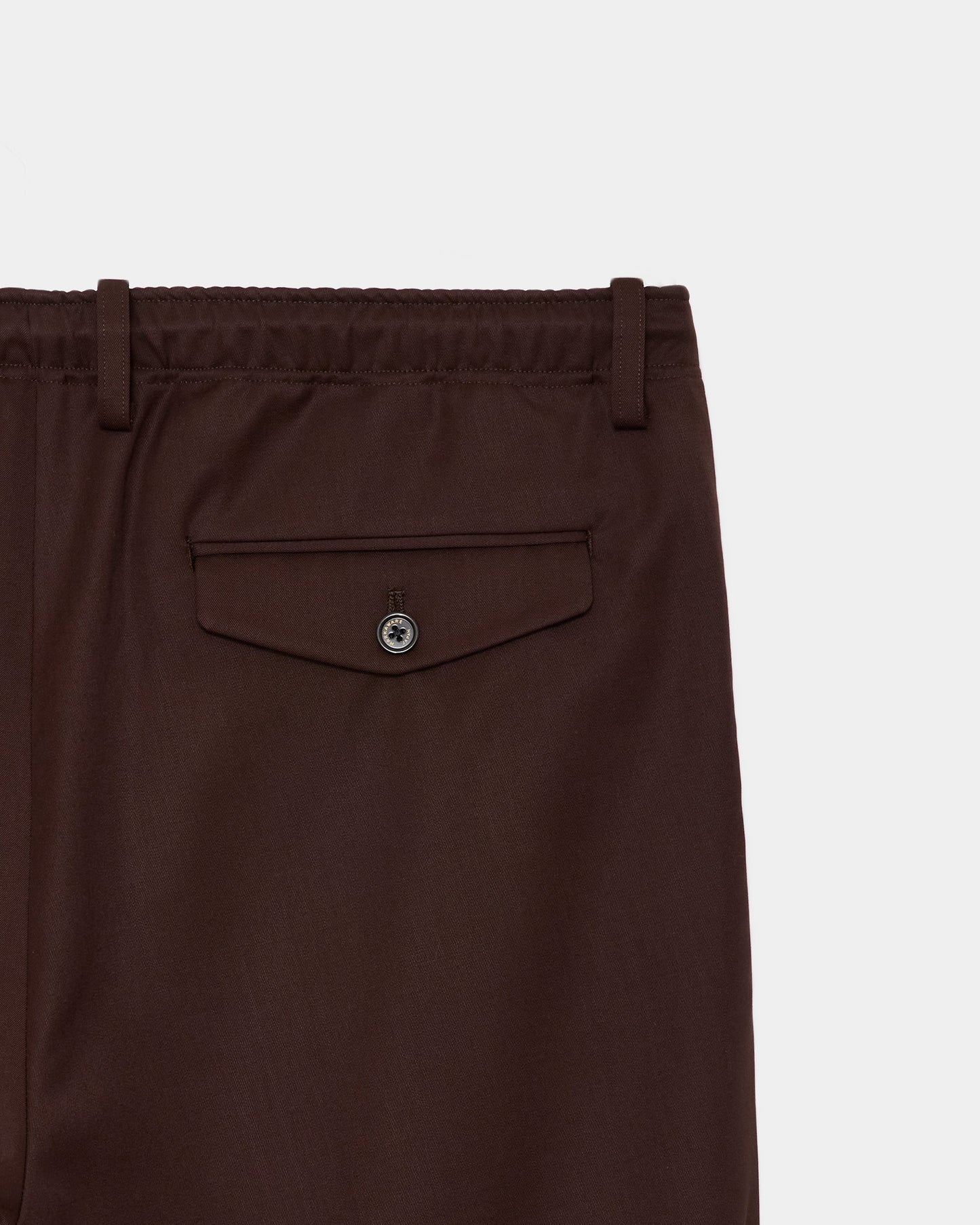 MARKAWARE  WOOL GABARDINE TRIPLE PLEATED EASY TROUSERS - OLIVE DRAB