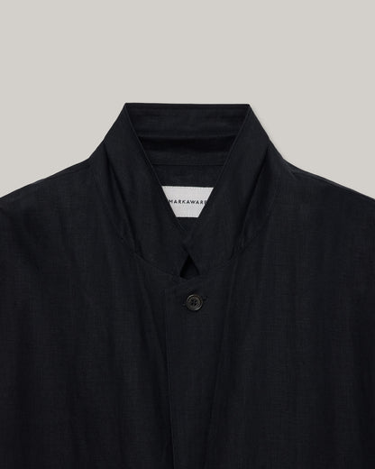 MARKAWARE HEMP SHIRT SHIRT JACKET - BLACK