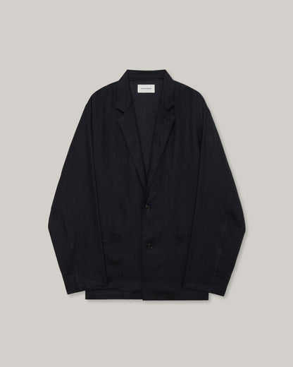 MARKAWARE HEMP SHIRT SHIRT JACKET - BLACK