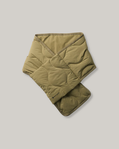 SNOW PEAK SEAMLESS QUILTED DOWN STOLE - OLIVE