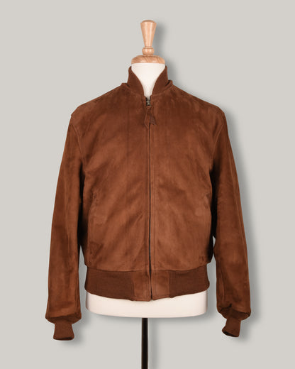 AERO COLLEGE 1950's COLLEGE JACKET - RUST GOAT SUEDE