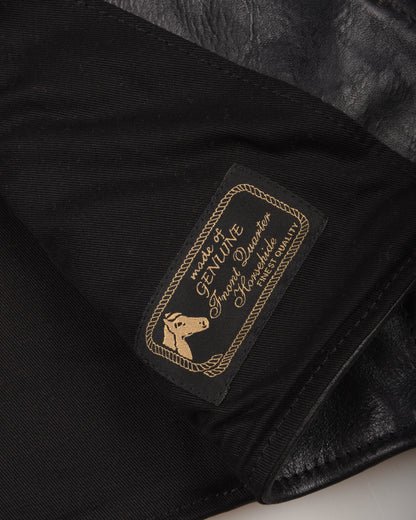 AERO LEATHER PREMIER 1930's HIGHWAYMAN - TUMBLED BLACK CXFQHH