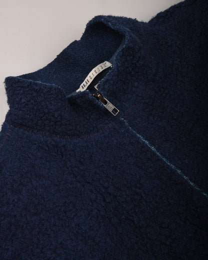 11.11 UNISEX HAND SPUN HAND STITCHED WOOL JACKET - INDIGO