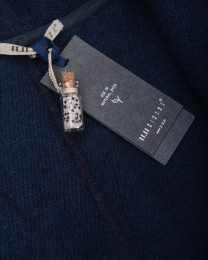 11.11 UNISEX HAND SPUN HAND STITCHED WOOL JACKET - INDIGO