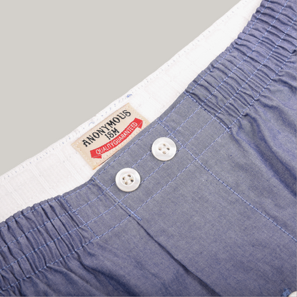 ANONYMOUS ISM FINE TYPEWRITER COTTON BOXER - NAVY MELANGE