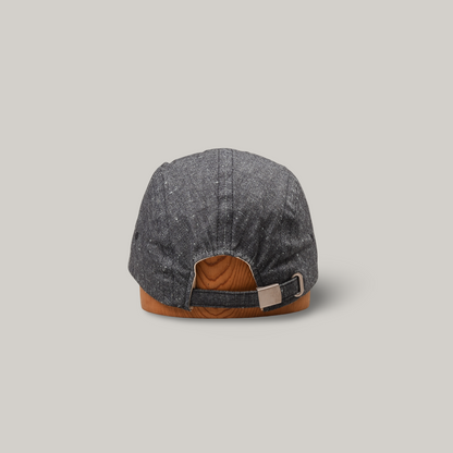 ANONYMOUS ISM LINEN BLEND CHAMBRAY KYOTO CAP - NAVY
