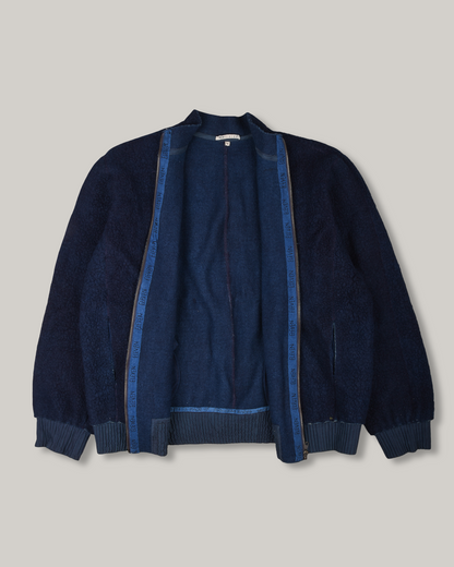 11.11 UNISEX HAND SPUN HAND STITCHED WOOL JACKET - INDIGO