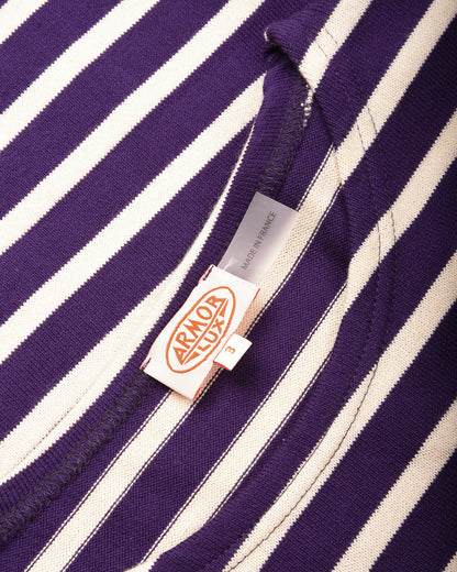 ARMOR LUX LADIES HERITAGE BRETON SHIRT L/S - MELANZANA/ NATURE