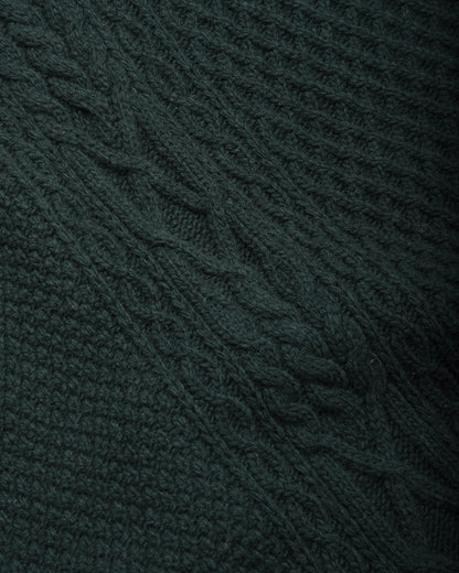ARMOR LUX LADIES SLEEVELESS CABLE-KNIT JUMPER - DARK SEA