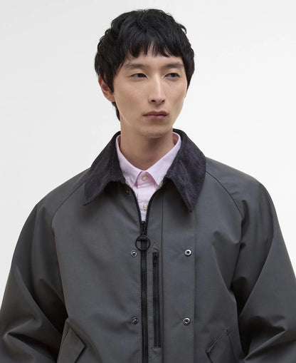 BARBOUR OVERSIZED REVERSIBLE TRANSPORTER JACKET - ASPHALT GREY