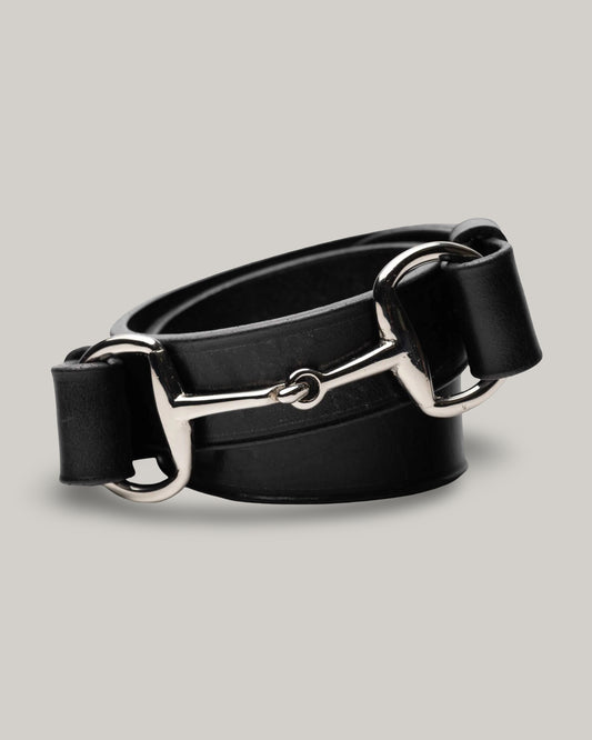 ALLEVOL ASHTON BELT - BLACK/ NICKEL